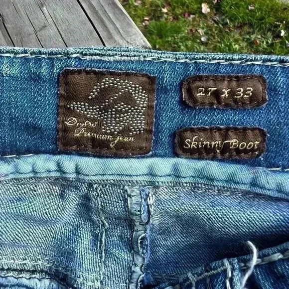 Dryad Women's 27x33 Skinny Boot Cut Rhinestone Western Rodeo Denim Jeans - Picture 7 of 9